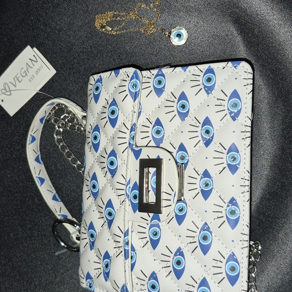 Evil Eye Mini Crossbody Bag With Evil Eye Necklace